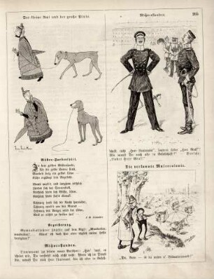"Der kleine Ami und der große Pluto. (Ein Hundedrama.)" "Mißverstanden" "Die verkannte Malercolonie"