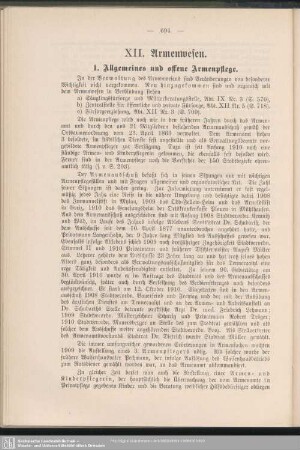 XII. Armenwesen