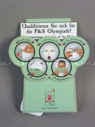 Werbeaufsteller für "PLAYER'S P&S"-Zigaretten