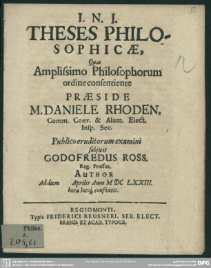 Theses philosophicae