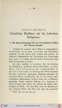 Zweiter Abschnitt: Christliche Einflüsse auf die indischen Religionen
