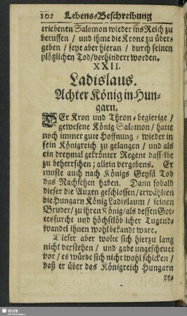 XXII. Ladislaus. Achter König in Hungarn