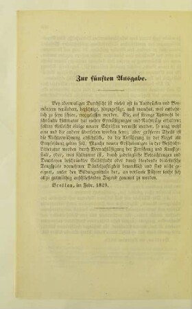 Zur fünften Ausgabe