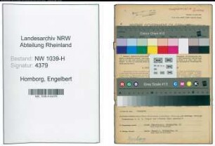 Entnazifizierung Engelbert Homborg , geb. 05.11.1910 (Bahnbeamter)
