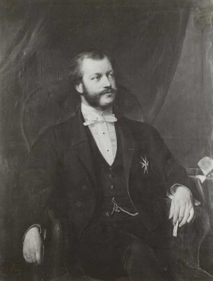 Porträt eines Herrn (Kniestück: Graf Maximilian Luxburg, 1823-1881)