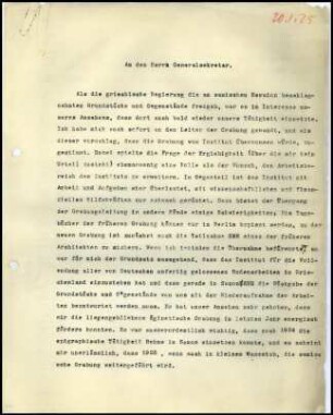 Brief Buschor - Rodenwaldt