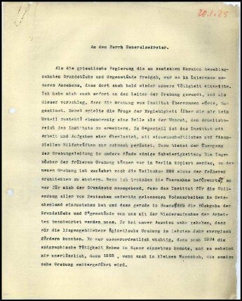 Brief Buschor - Rodenwaldt