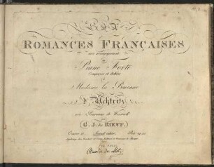 Second cahier: Oeuvre 18 : à Madame la Baronne d' Achtritz née Baronne de Wernech