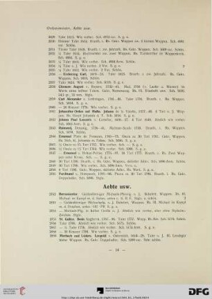 Aebte usw. (Nr. 2852-2866)