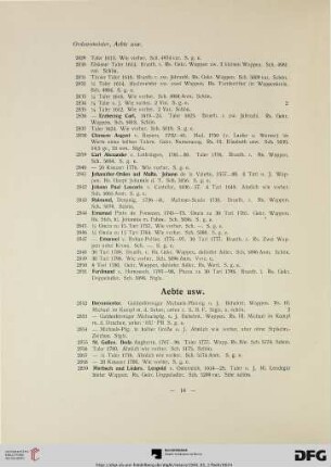 Aebte usw. (Nr. 2852-2866)