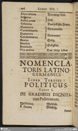 Liber Tertius: Politicus