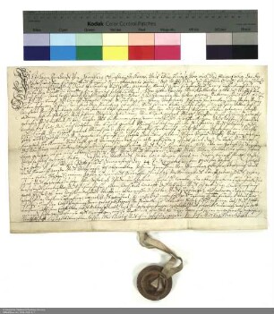 Revers Johann Reinhards von Hornberg bezüglich der Belehnung mit der Wüstung Niedlingen und weiteren im Einzelnen aufgeführten Lehen durch Adalbert [von Schleifras], Abt von Fulda