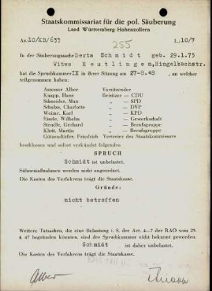 Schmidt, Berta