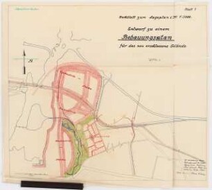 Verkehrsverbindung über die Havel, Berlin-Spandau Schinkelwettbewerb 1931: Bebauungsplan 1:5000