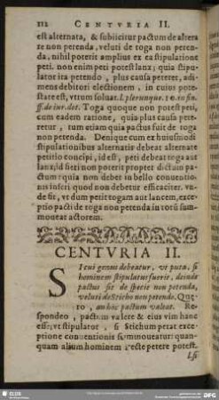 Centuria II.