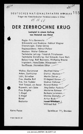 Der zerbrochne Krug