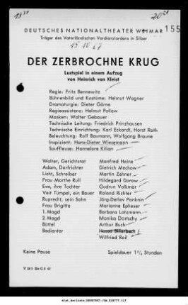 Der zerbrochne Krug