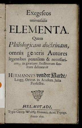 Exegeseos universalis Elementa