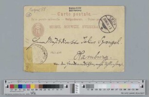 Postkarte an Julius Spengel