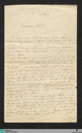 Brief von Joseph Joachim Raff an Hermann Levi - K 2758,3