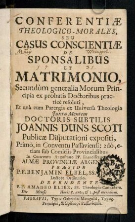 1r-483, Conferentiae Theologico-Morales, Seu ...