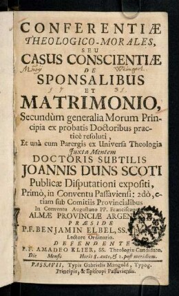 1r-483, Conferentiae Theologico-Morales, Seu ...