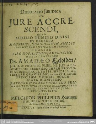 Disputatio de jure accrescendi