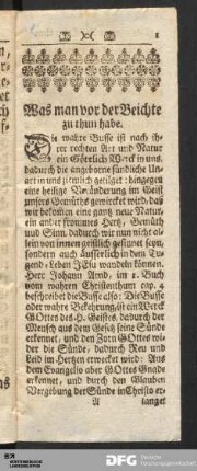 Was vor der Beicht zu thun.