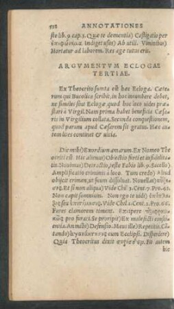 Argumentum Eclogae Tertiae.