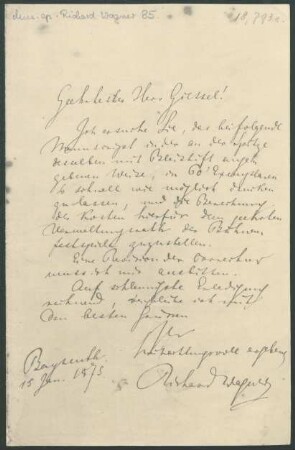 Brief an Karl von Giessel : 15.01.1875