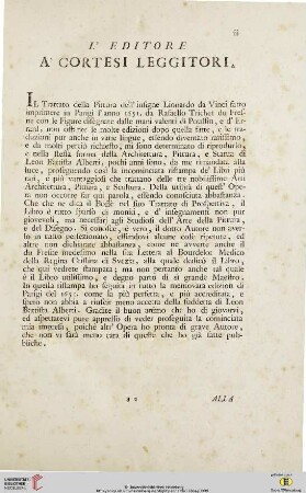 L’Editore a cortesi leggitori