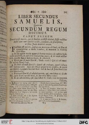 Liber secundus Samuelis, quem nos secundum regum dicimus