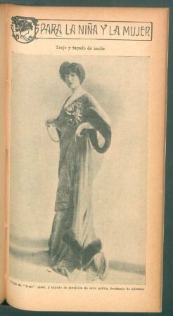 Traje y tapado de noche - [Fotografía] : Para la niña y la mujer