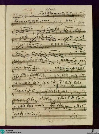 Quintetto pour une Flûte, Violon, deux Violes, et Violoncelle : Oeuv. 58