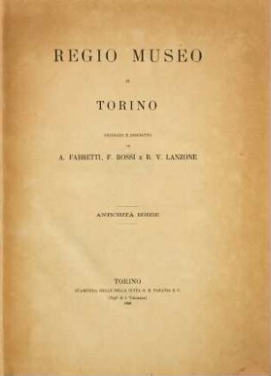 Regio Museo di Torino, 2. Antichità Egizie