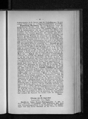 Sitzung am 28. Juni 1927