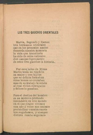 Los tres gauchos orientales