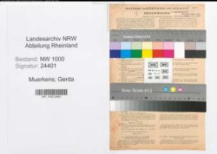 Entnazifizierung Gerda Muerkens, geb. 18.03.1910 (Telefonistin)