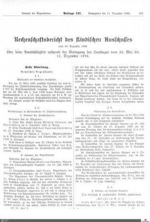 Rechenschaftsbericht des ständischen Ausschusses
