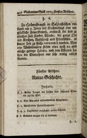 Fünfter Abschnitt. Natur-Geschichte.