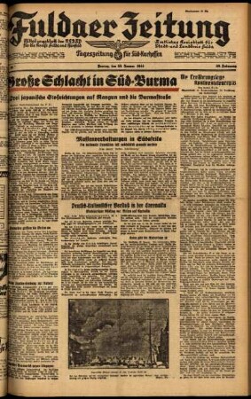 Ausgabe vom Freitag, den 23. Januar 1942.