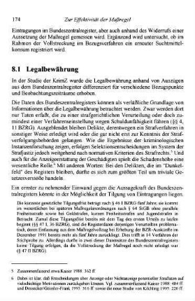 174-181, 8.1 Legalbewährung