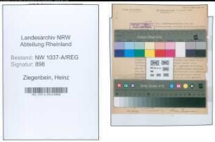 Entnazifizierung Heinz Ziegenbein , geb. 00.00.0000 ()