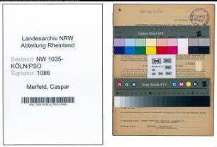 Entnazifizierung Caspar Merfeld , geb. 17.10.1895 (Aufseher)