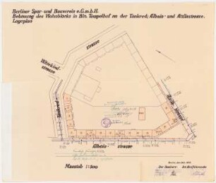 Siedlung Attilahöhe, Berlin-Tempelhof: Tankredstraße, Alboinstraße, Attilastraße: Lageplan 1:500