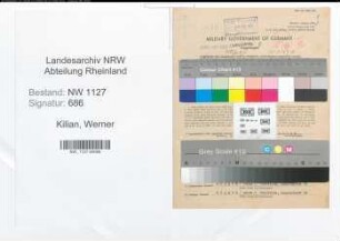 Entnazifizierung Werner Kilian , geb. 26.06.1903 (Ingenieur)