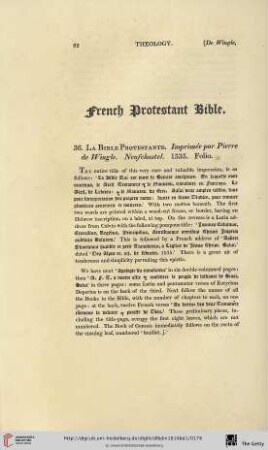 French protestant Bible