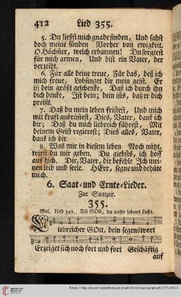 6. Saat- und Ernte-Lieder (355 - 356)