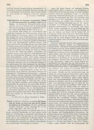 243 [Rezension] Palästinajahrbuch des Deutschen Evangelischen Instituts für Altertumswissenschaft des Heiligen Landes zu Jerusalem ; 26. Jahrgang (1930)