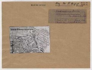 Lageplan "Stadtzentrum Berlin. Leitplan für die langfristige Perspektive bis 1980". Berlin, Mitte, Stadtzentrum